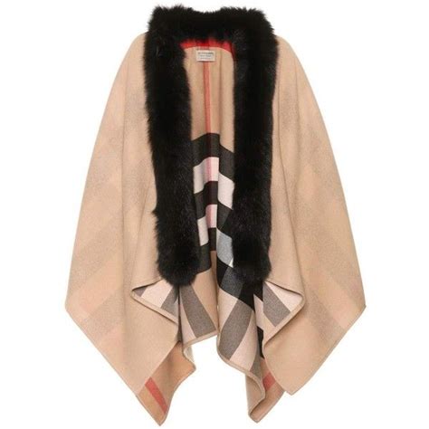 burberry cape with fur trim|Burberry capes and ponchos.